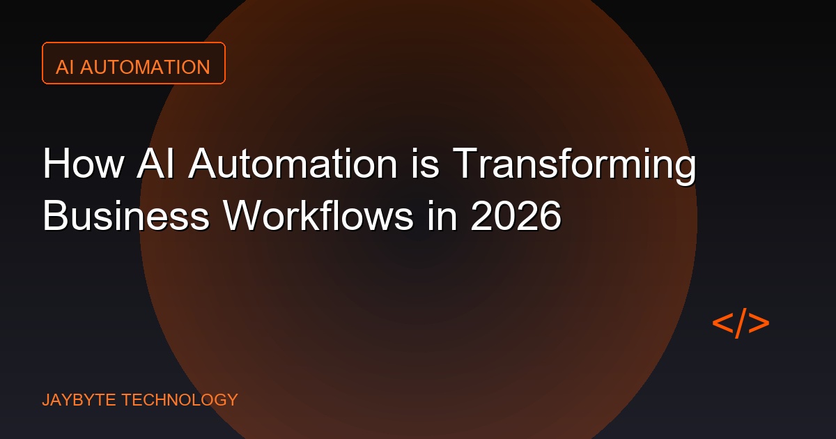 How AI Automation is Transforming Business Workflows in 2026